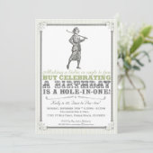 ヴィンテージゴルフパーティの招待状 – 女性 招待状 (スタンド正面)