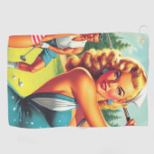 ヴィンテージゴルフピンアップ ゴルフタオル (横)