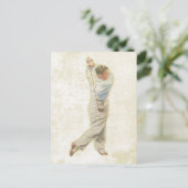 ヴィンテージゴルフプレーヤー付きポストカード ポストカード (スタンド正面)