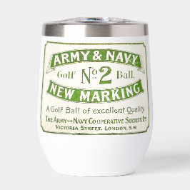 ヴィンテージゴルフボール広告ワインタンブラー
