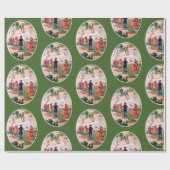 ヴィンテージゴルフラッピング紙 ラッピングペーパー (フラット)