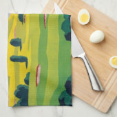 ヴィンテージゴルフローザンヌシティレイクスイス キッチンタオル (四つ折り)