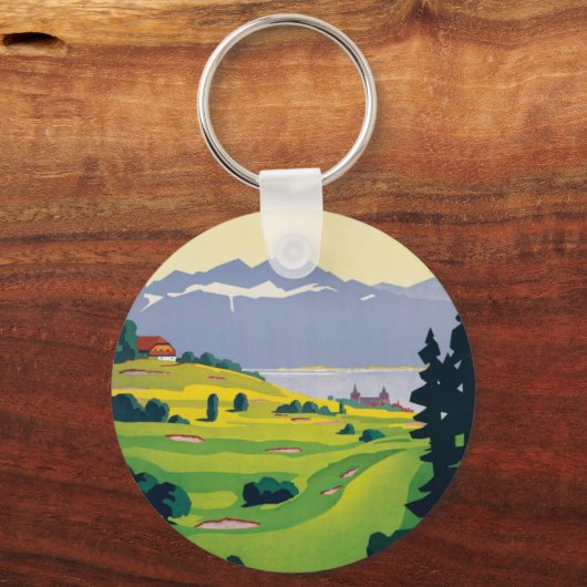 ヴィンテージゴルフローザンヌシティレイクスイス キーホルダー (正面)