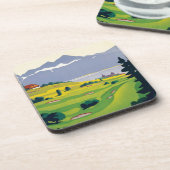 ヴィンテージゴルフローザンヌシティレイクスイス コースター (左側)