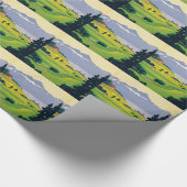 ヴィンテージゴルフローザンヌシティレイクスイス ラッピングペーパー (角)