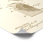 ヴィンテージゴルフ特許ポスター1 Sepia ポスター (角)