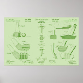 ヴィンテージゴルフ特許ポスター2フレッシュグリーン ポスター