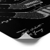 ヴィンテージゴルフ特許ポスター2白オンブラック ポスター (角)