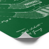 ヴィンテージゴルフ特許ポスター2 Green Chalkboard ポスター (角)