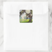 ヴィンテージゴルフ競技ゴルフスタンプ旅行旅行 スクエアシール (バッグ)