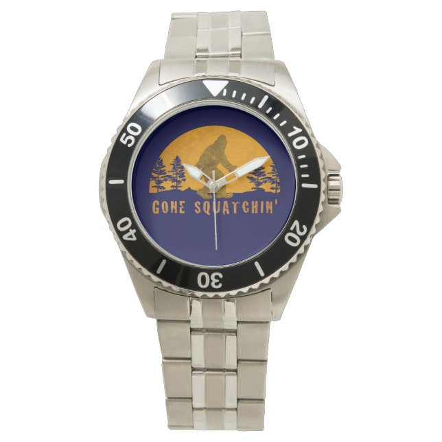 ヴィンテージゴングスクアチンステンレス鋼腕時計 腕時計 (正面)