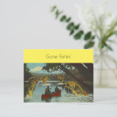 ヴィンテージゴングフィイン魚釣り誇張おもしろいPC シーズンポストカード (スタンド正面)