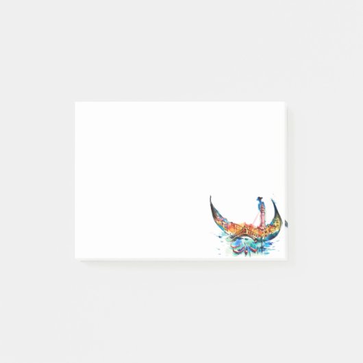 ヴィンテージゴンドラヴェネツィアシティトラベルラブウォーターカラー ポストイット (正面)