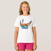 ヴィンテージゴンドラヴェネツィアシティトラベルラブウォーターカラー Tシャツ (正面フル)