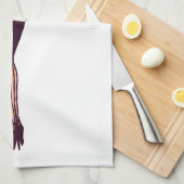 ヴィンテージゴージャスグラマーガールレトロピンナップ キッチンタオル (四つ折り)