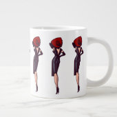 ヴィンテージゴージャスグラマーガールレトロピンナップ ジャンボコーヒーマグカップ (右)