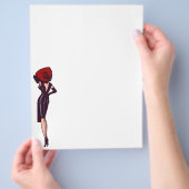 ヴィンテージゴージャスグラマーガールレトロピンナップ チラシ (手)