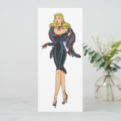 ヴィンテージゴージャスグラモールガールレトロブロンドピンナップ (スタンド正面)