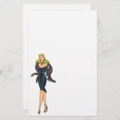 ヴィンテージゴージャスグラモールガールレトロブロンドピンナップ (正面/裏面)