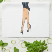 ヴィンテージゴージャスグラモールガールレトロブロンドピンナップ キッチンタオル (折り畳み)