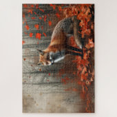 ヴィンテージゴージャス赤キツネ紅葉20x30 ジグソーパズル (縦)