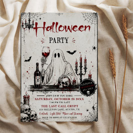 ヴィンテージゴーストハロウィンパーティー 招待状