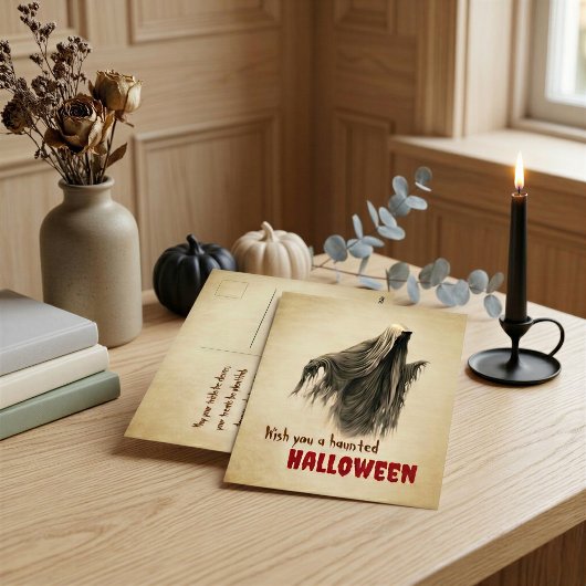ヴィンテージゴーストハロウィンポストカード ポストカード