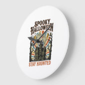 ヴィンテージゴーストPのハロウィンTシャツ ラージ壁時計 (傾斜)