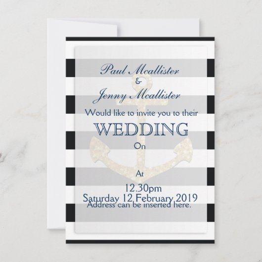 ヴィンテージゴールデンいかり 招待状 (正面)