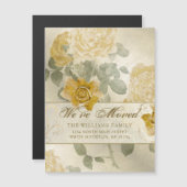 ヴィンテージゴールデンイエローローズフローラ移動 (正面/裏面)