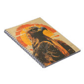 ヴィンテージゴールデンイーグル威厳のあるのクローズアップ ノートブック (右側)