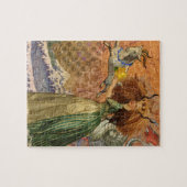 ヴィンテージゴールデンウーマン山羊座ゴシック ジグソーパズル (横)