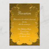 ヴィンテージゴールデンエレガンスウェディングレセプション エンクロージャーカード (正面)