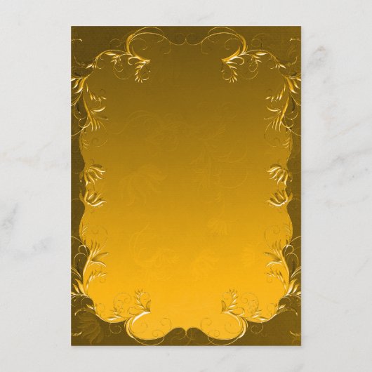 ヴィンテージゴールデンエレガンスウェディングレセプション エンクロージャーカード (裏面)