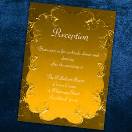 ヴィンテージゴールデンエレガンスウェディングレセプション エンクロージャーカード