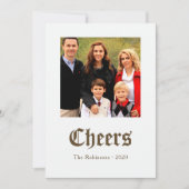 ヴィンテージゴールデンクリスマスシート音楽家族の写真 シーズンカード (正面)