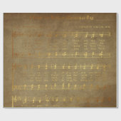 ヴィンテージゴールデンクリスマスシート ラッピングペーパー (フラット)