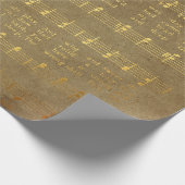 ヴィンテージゴールデンクリスマスシート ラッピングペーパー (角)