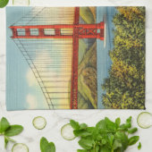 ヴィンテージゴールデンゲートブリッジサンフランシスコ キッチンタオル (折り畳み)