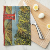 ヴィンテージゴールデンゲートブリッジサンフランシスコ キッチンタオル (四つ折り)