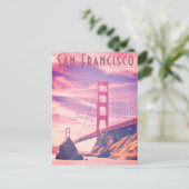 ヴィンテージゴールデンゲートブリッジ旅行はがき ポストカード (スタンド正面)