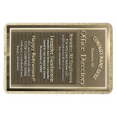 ヴィンテージゴールデンサイン退職金 マグネット (横)