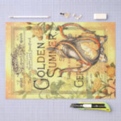 ヴィンテージゴールデンサマーティーケトルデカップティッシュ 薄葉紙 (クラフト)