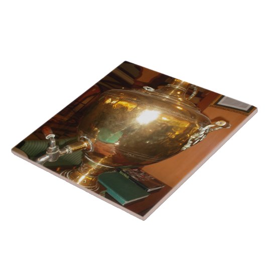 ヴィンテージゴールデンティーポットウォールアート&プリント タイル (側面)