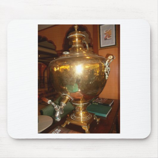 ヴィンテージゴールデンティーポットウォールアート&プリント マウスパッド (正面)