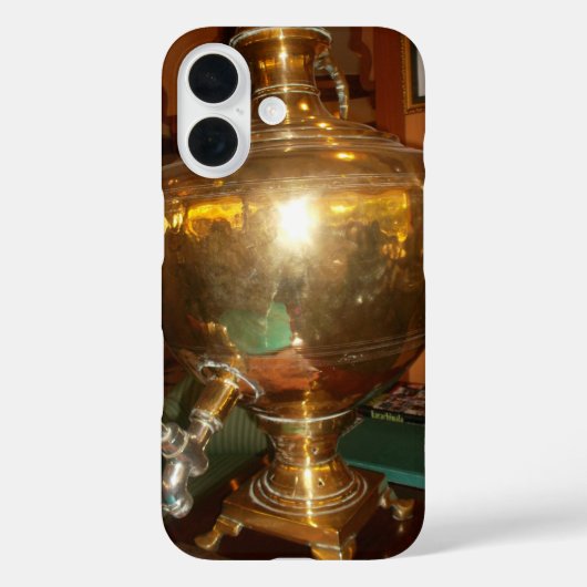 ヴィンテージゴールデンティーポットウォールアート&プリント Case-Mate iPhoneケース (裏面)