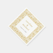 ヴィンテージゴールデンディジー結婚フローラズカクテル スタンダードカクテルナプキン (角)