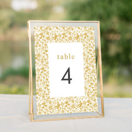 ヴィンテージゴールデンディジ結婚ーフローラのテーブル番号 招待状