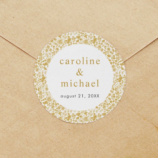 ヴィンテージゴールデンディティ結婚ーフローラ ラウンドシール