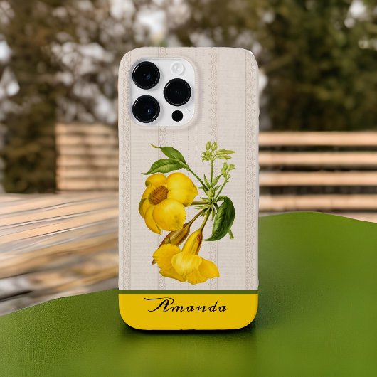 ヴィンテージゴールデントランペットつる植物ボタニカルネーム Case-Mate iPhoneケース
